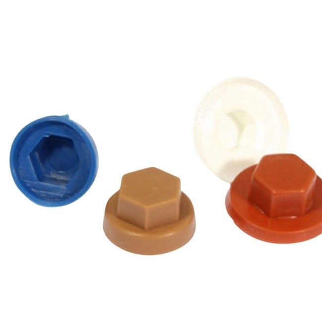 HEX PLASTIC SCREW CUP RED (R.3016) 8 MM.