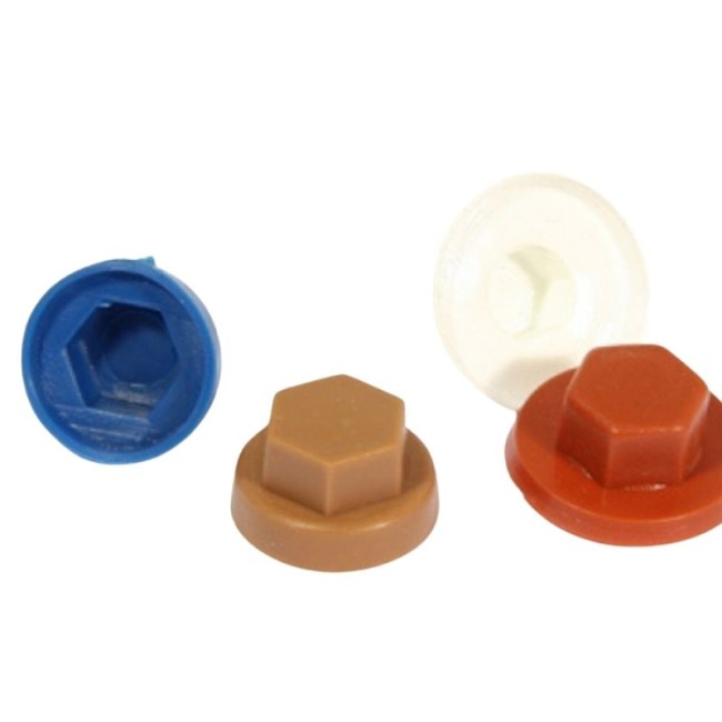 HEX PLASTIC SCREW CUP CREAM (R.1014) 10 MM.