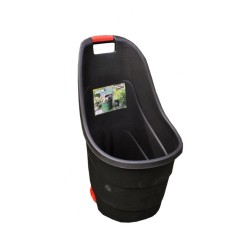 PLASTIC GARDEN BUCKET WITH WHEELS 60lt BLACK PLASTIC GARDEN BUCKET WITH WHEELS 60lt BLACK