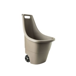 PLASTIC GARDEN BUCKET WITH WHEELS 60lt CARAMEL PLASTIC GARDEN BUCKET WITH WHEELS 60lt CARAMEL