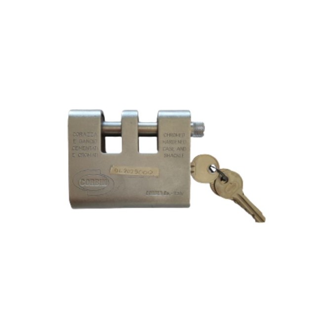 ARMOURED CHROME  PADLOCKS  TWO SLOT 90 mm.