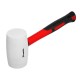 RUBBER MALLET FIBERGLASS HANDLE 2 COM. WHITE 680 gr.