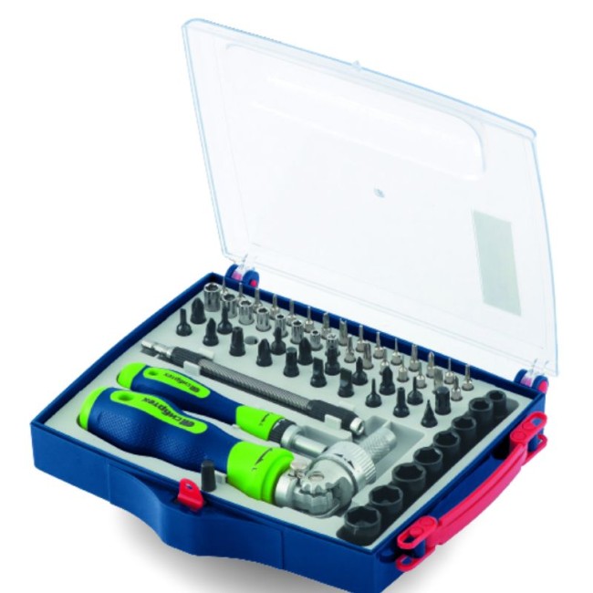 RATCHET SCREWDRIVER WITH BIT AND SOCKET SET 61 PCS