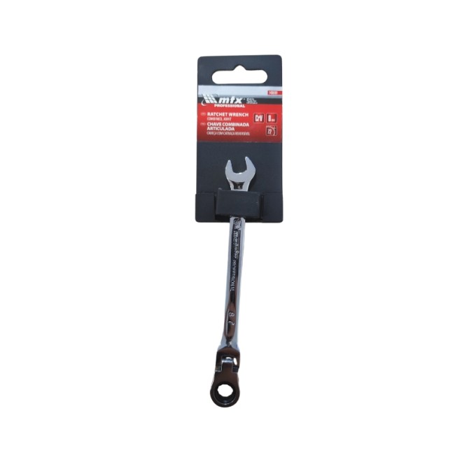 JOINT COMBINATION RATCHET WRENCH CrV 8 mm.