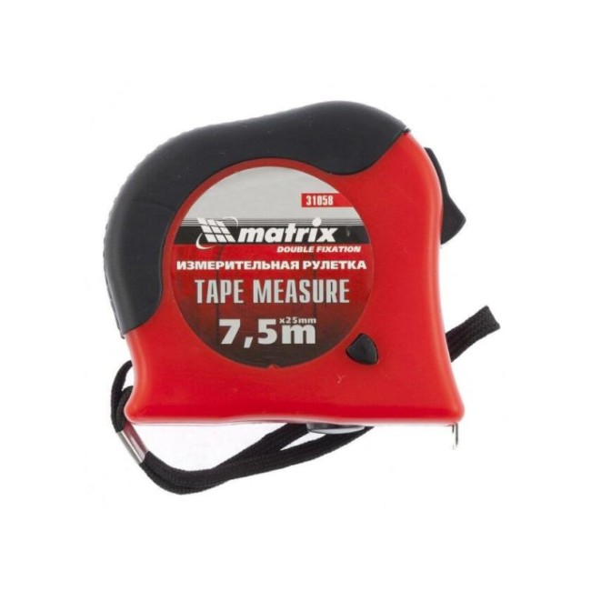 MEASURING TAPE POCKET RUBBER BODY DOUBLE BRAKE 7.5m.X25mm.