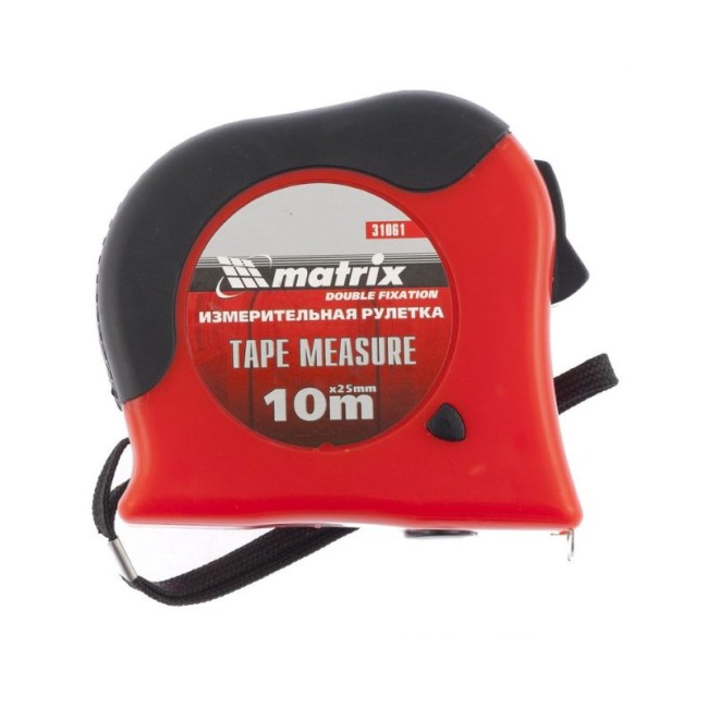 MEASURING TAPE POCKET RUBBER BODY DOUBLE BRAKE 10m.X25mm.