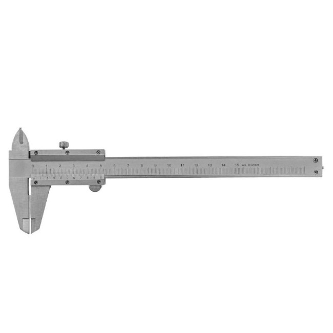 SLIDE GAUGE  SCALE INTERVAL 0.02mm. WITH DEPTH GAGE DOUBLE SCALE METAL 150 mm.