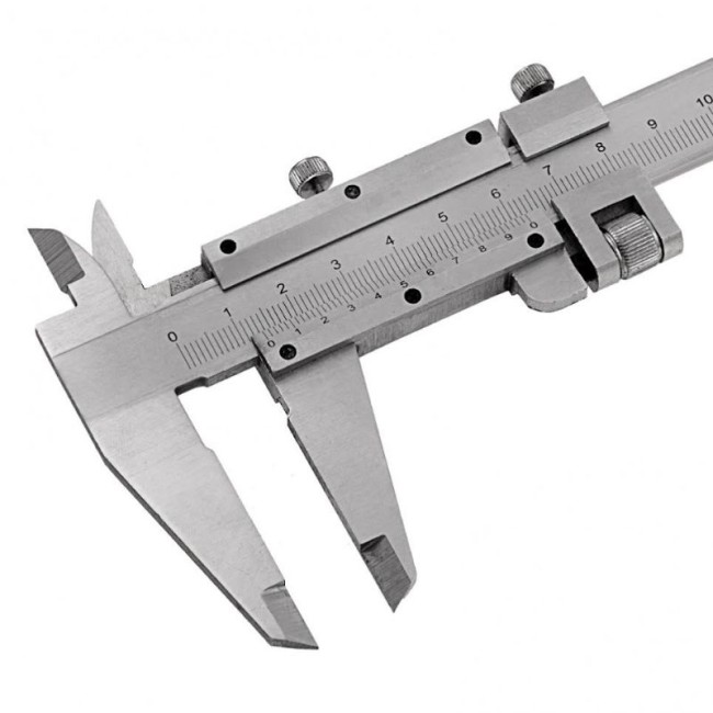 SLIDE GAUGE  SCALE INTERVAL 0.02mm. WITH DEPTH GAGE DOUBLE SCALE METAL 250 mm.