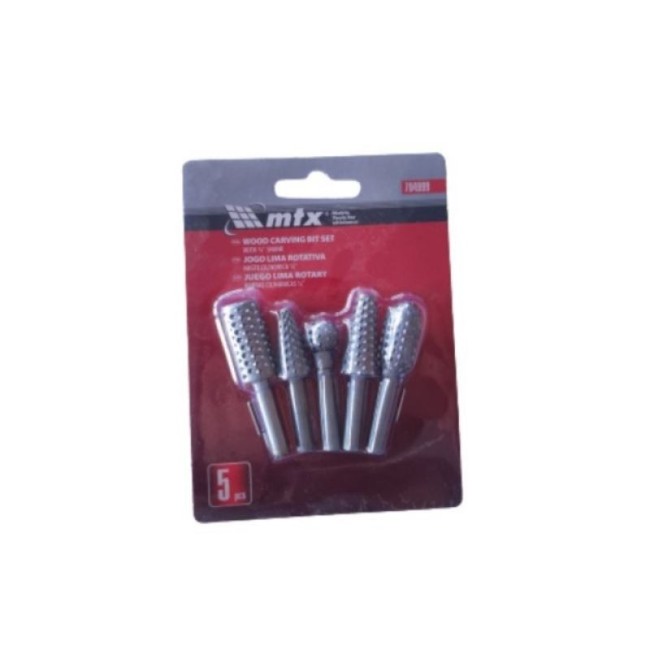 5 PCS WOOD ROTARY RASP SET