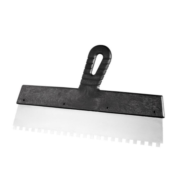 SCRAPER 150mm SQUARE TOOTH 8X8mm PLASTIC HANDLE