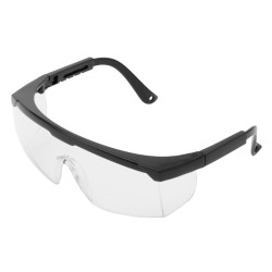 POLYCARBONATE SAFETY GLASSES ,CLEAR LENS,ADJUSTED TEMPLES