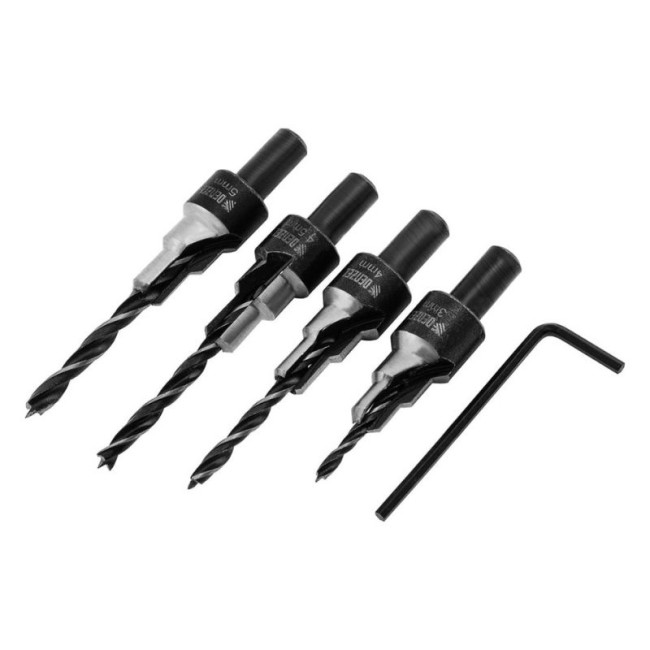 CONFIRMAT COUNTERSINK DRILL BIT SET 4pcs. (3-4-4.5-5 mm.)