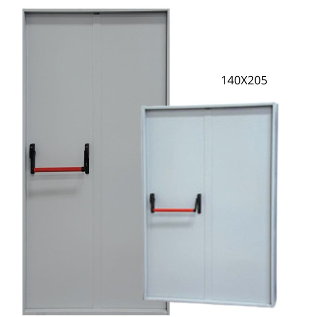 FIREPROOF DOOR SIMETRICO REI60 140X205 DOUBLE LEAF βιομηχανικές πόρτες