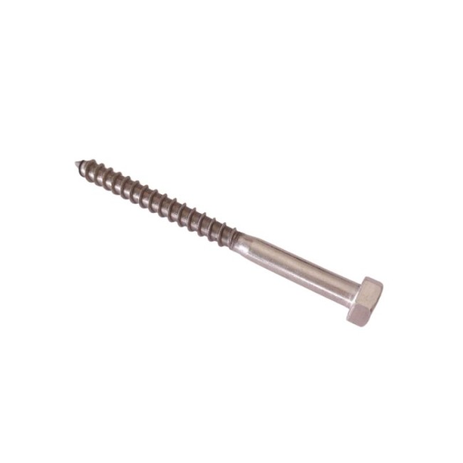 HEX WOOD SCREWS INOX A2 DIN.571 M8X10 MM.