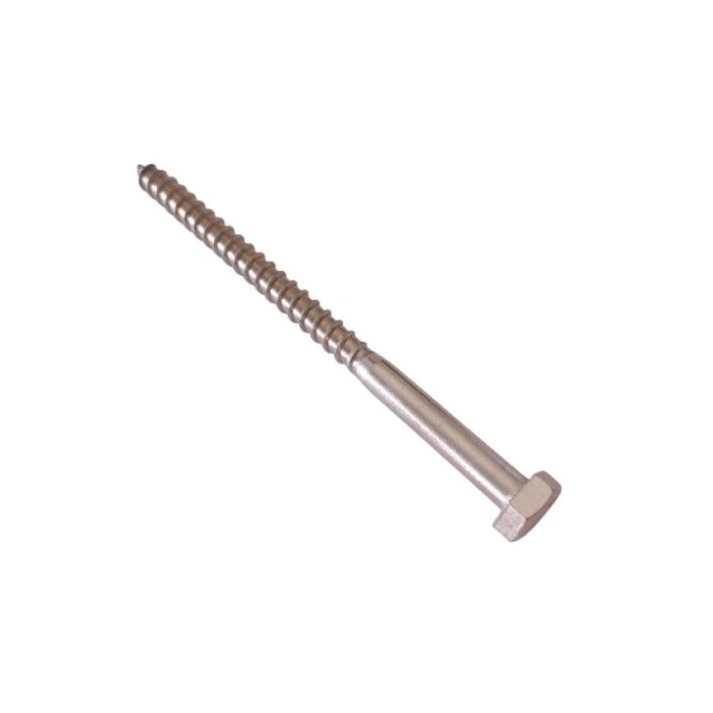 HEX WOOD SCREWS INOX A2 DIN.571 M8X120 MM.