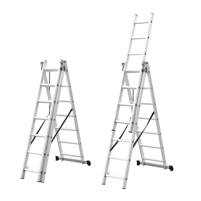 ALUMINIUM DOUBLE FOLDING LADDER (2.24/3.65) 2X8