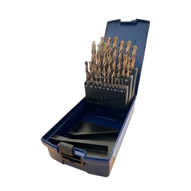 SET IRON DRILL HSS-Co5(33385) 25 PCS 1-13 mm.