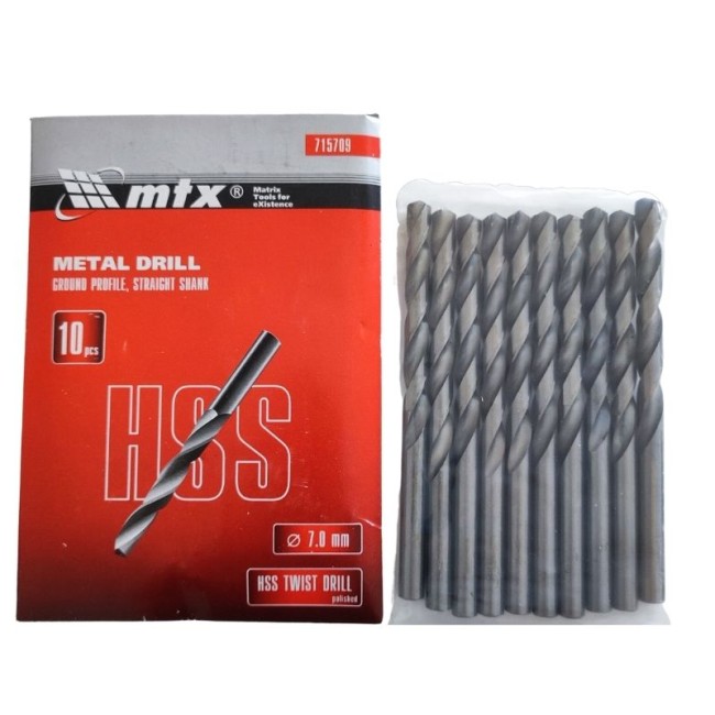 Kamtsis | POLISHED TWIST DRILL BIT HSS 10PCS 7.0mm.